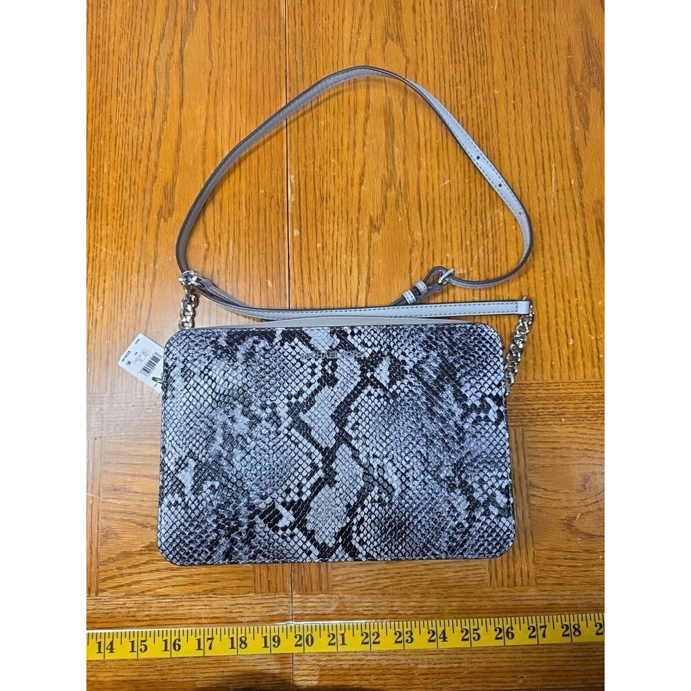 MICHAEL Michael Kors Large EW Crossbody Leather Quarry Grey NWT $228.00